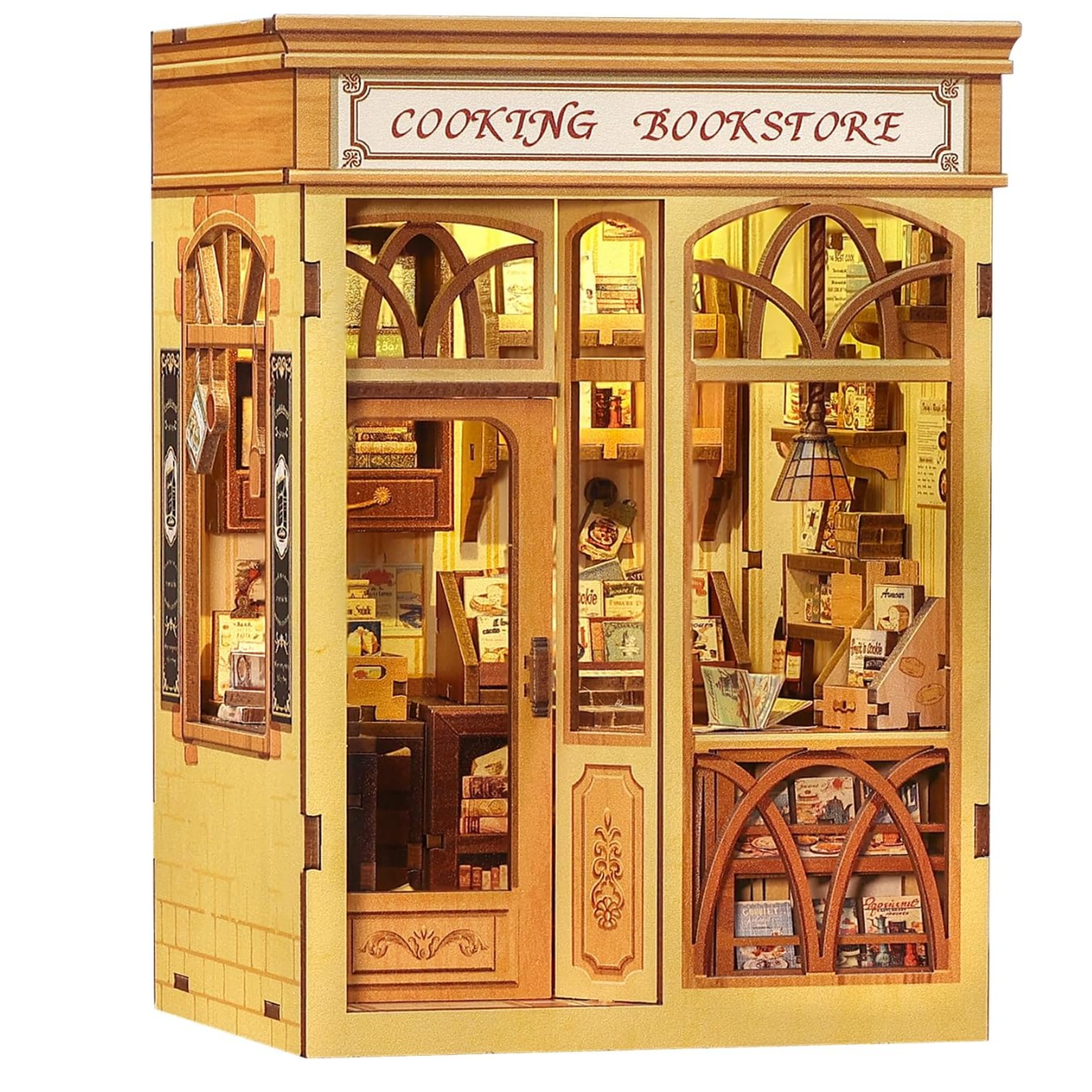 Mini Book Nook Kit-Literature bookstore DIY Wooden Puzzle - Miniature House